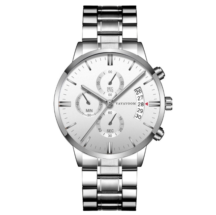 Irffinity Mens Stainless Steel Watch Calendar Va Va Voom