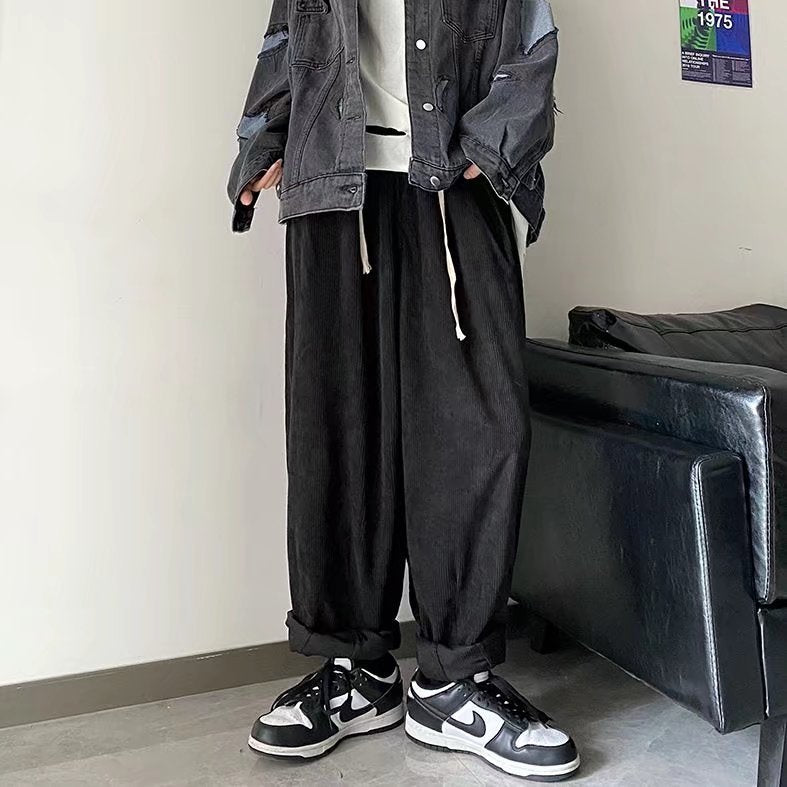 Irffinity Woolen Trousers For Men Corduroy All Day Comfort