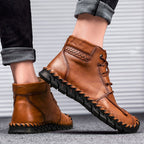 Irffinity Mens Leather Shoes Waterproof Non Slip Comfort