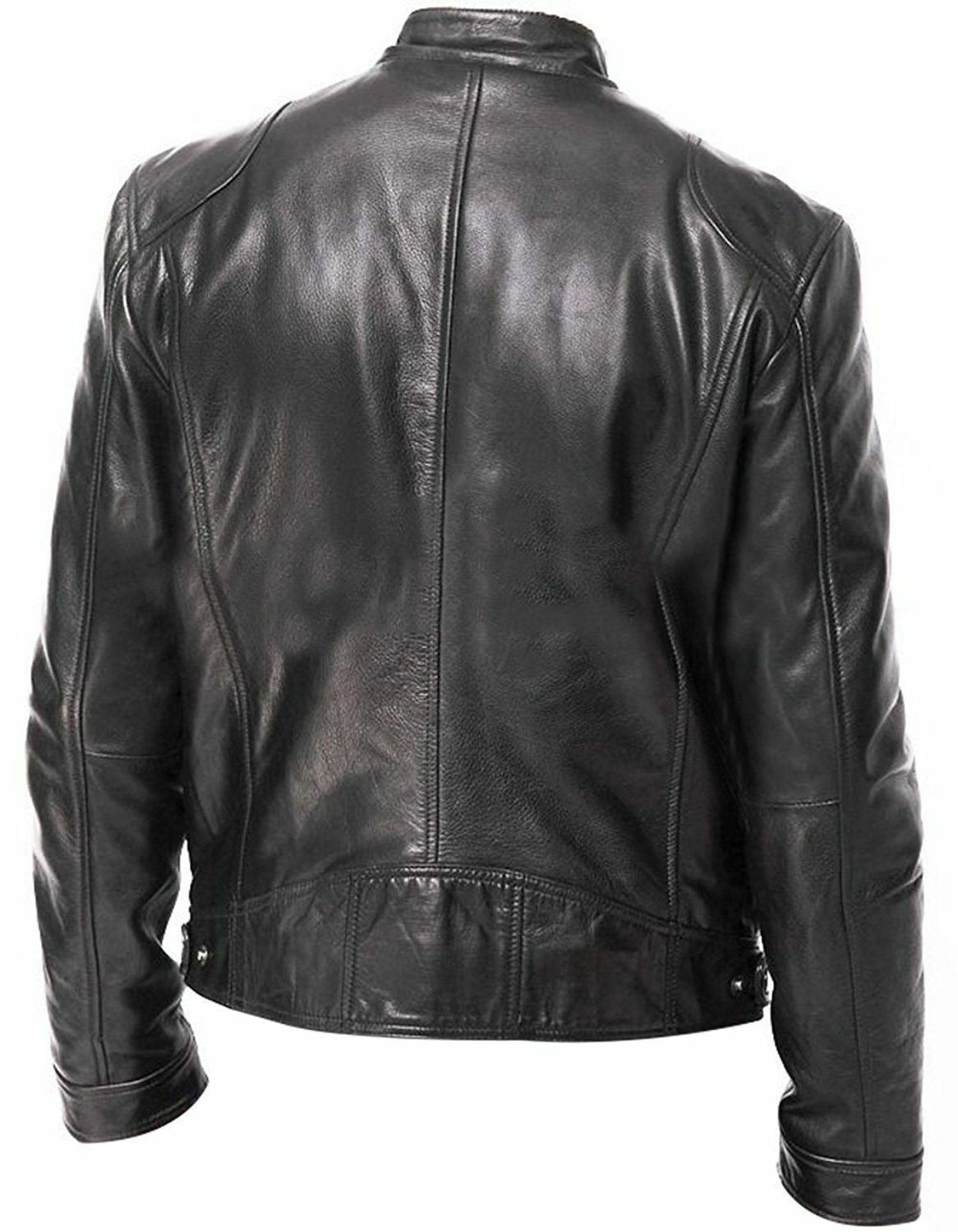 Irffinity PU Leather Jacket Slim Fit For Professionals