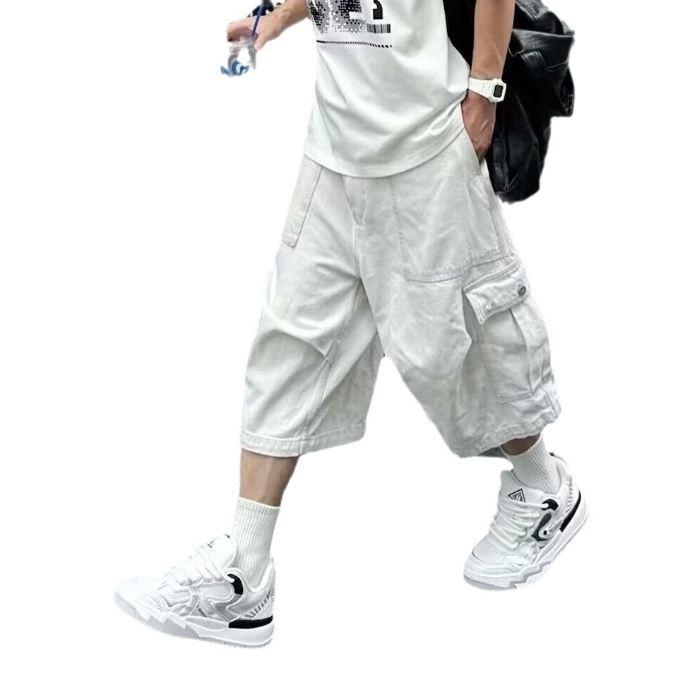 Irffinity All Matching Cargo Pants Loose Cropped Youth