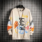 Irffinity Harajuku Mens Oversized Crewneck Sweatshirt