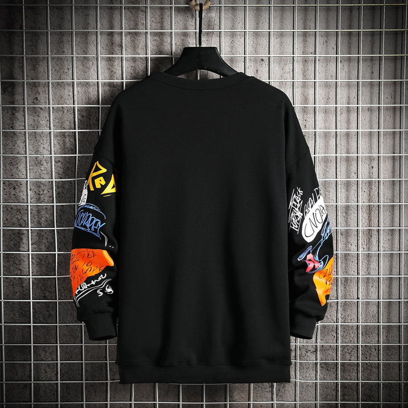 Irffinity Harajuku Mens Oversized Crewneck Sweatshirt