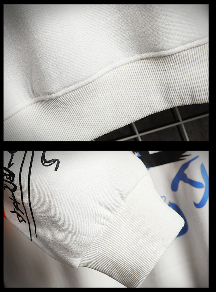 Irffinity Harajuku Mens Oversized Crewneck Sweatshirt