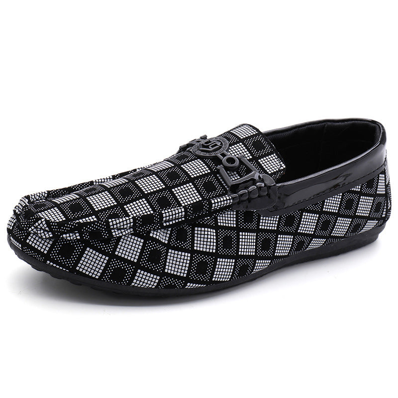 Irffinity Men Casual Slip On Driving Shoes Lattice Upper