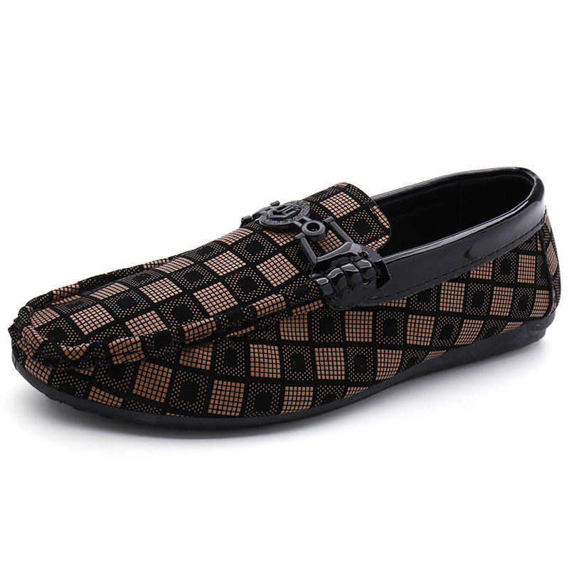 Irffinity Men Casual Slip On Driving Shoes Lattice Upper