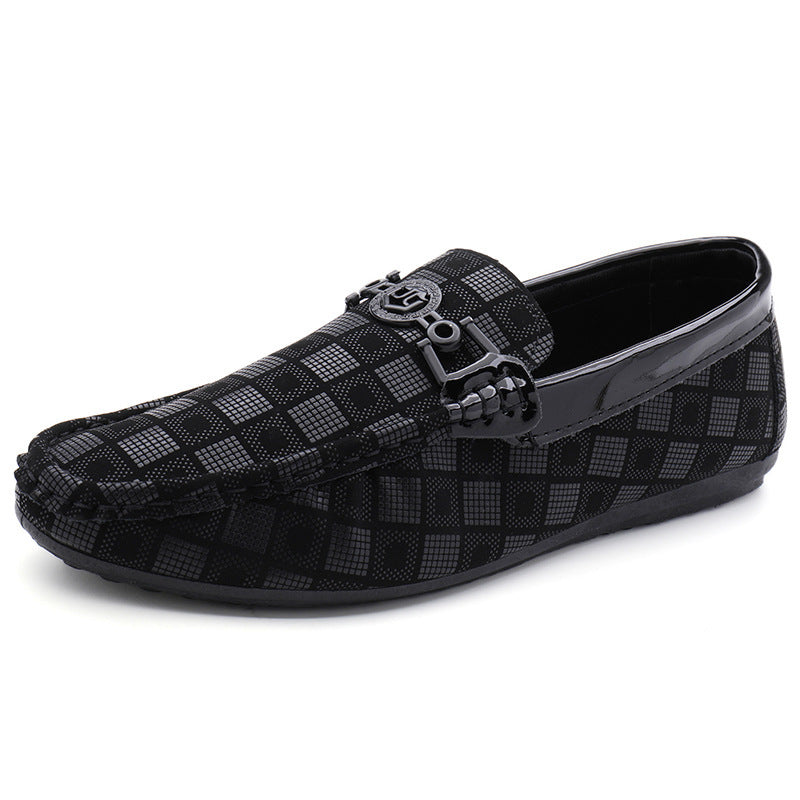 Irffinity Men Casual Slip On Driving Shoes Lattice Upper