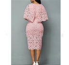 Irffinity African Lace Dress For Plus Size Women Sexy Maxi
