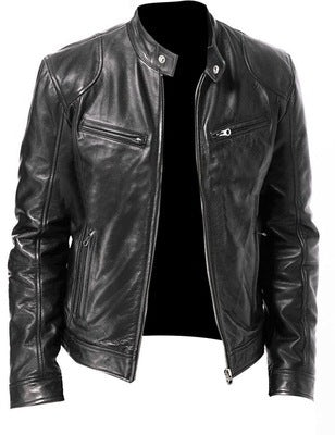 Irffinity PU Leather Jacket Slim Fit For Professionals