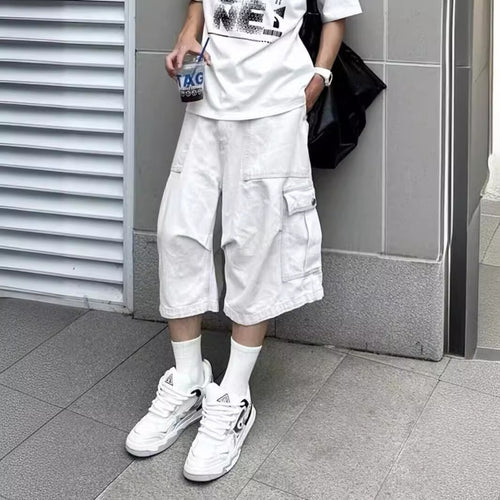 Irffinity All Matching Cargo Pants Loose Cropped Youth