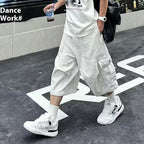 Irffinity All Matching Cargo Pants Loose Cropped Youth