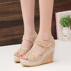 Irffinity Flat Bottom High Heel Sandals For Women Non Slip
