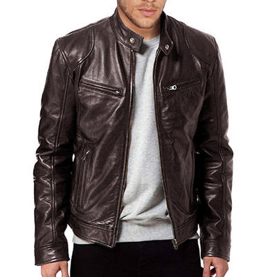 Irffinity PU Leather Jacket Slim Fit For Professionals