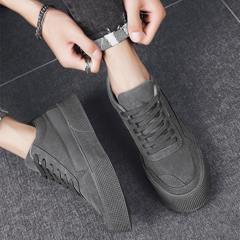 Irffinity Men Breathable Thick Sole Lace Up Sneakers