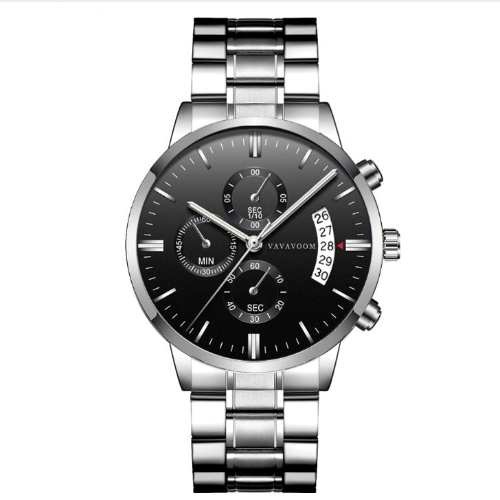 Irffinity Mens Stainless Steel Watch Calendar Va Va Voom
