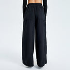 Irffinity Women High Waist Lace Up Color Contrast Pants