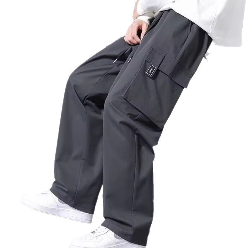 Irffinity Boys Cargo Pants With Large Pockets Drawstring