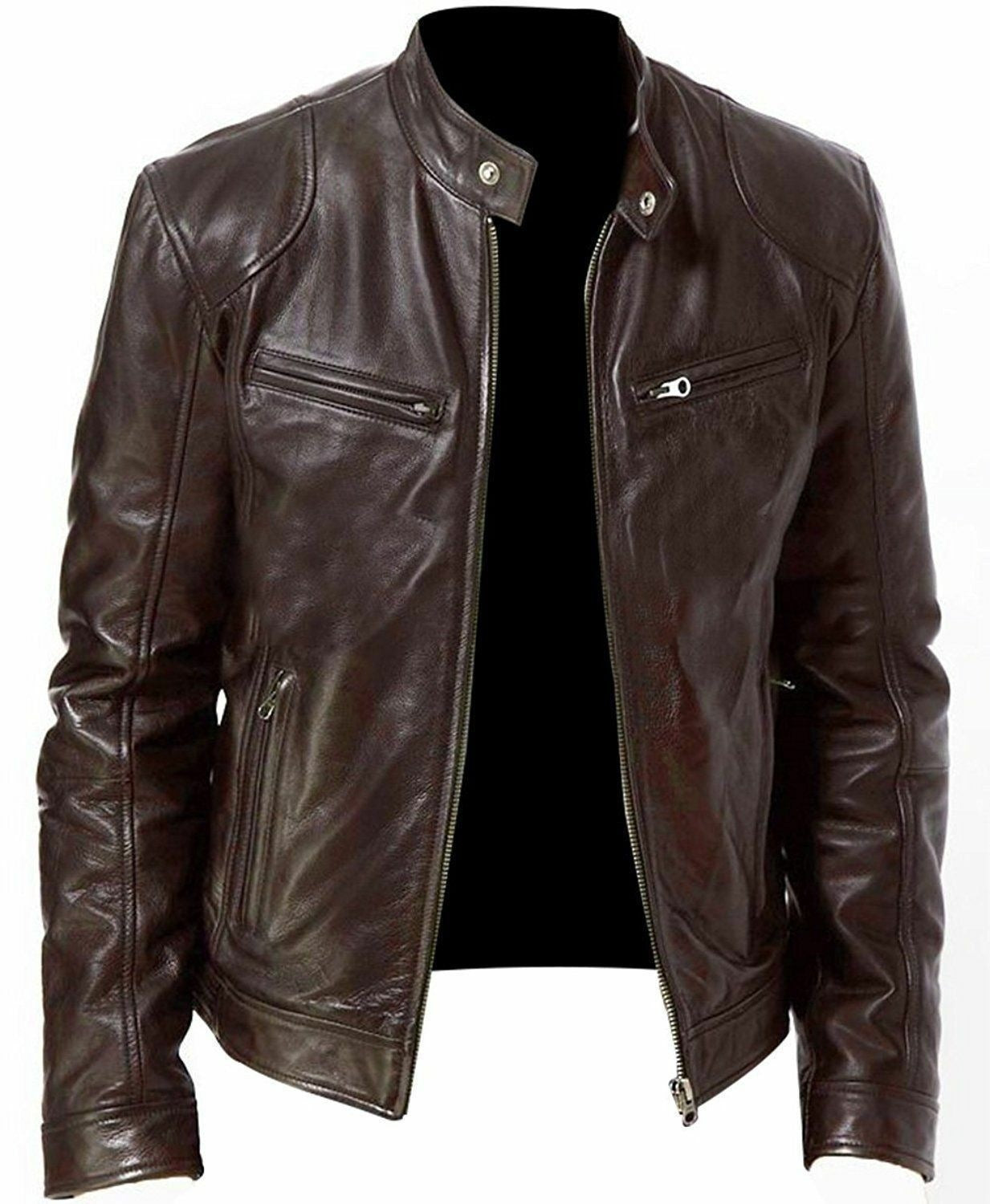 Irffinity PU Leather Jacket Slim Fit For Professionals