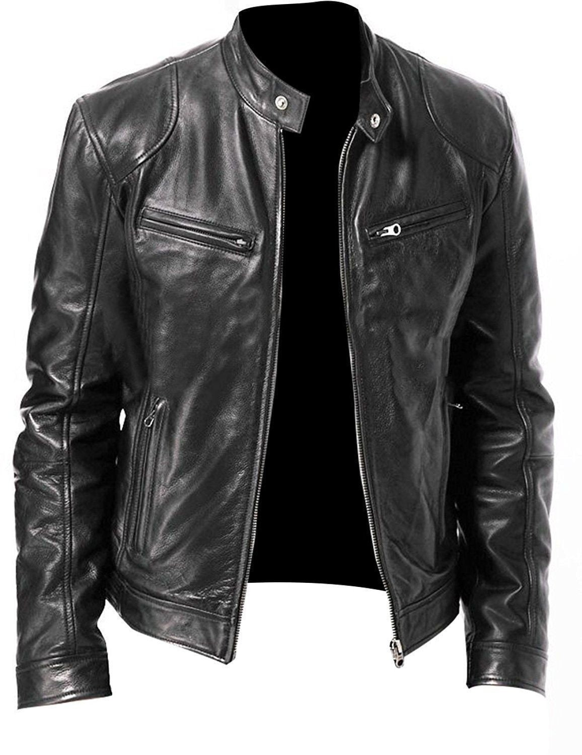 Irffinity PU Leather Jacket Slim Fit For Professionals