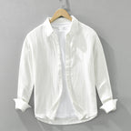 Irffinity Linen Long Sleeve Shirt For Youth Loose Fit