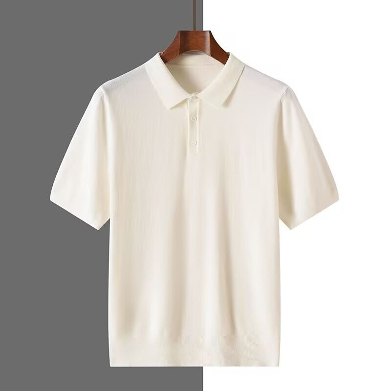 Irffinity Men Polo Shirt Short Sleeve Business Casual Elite