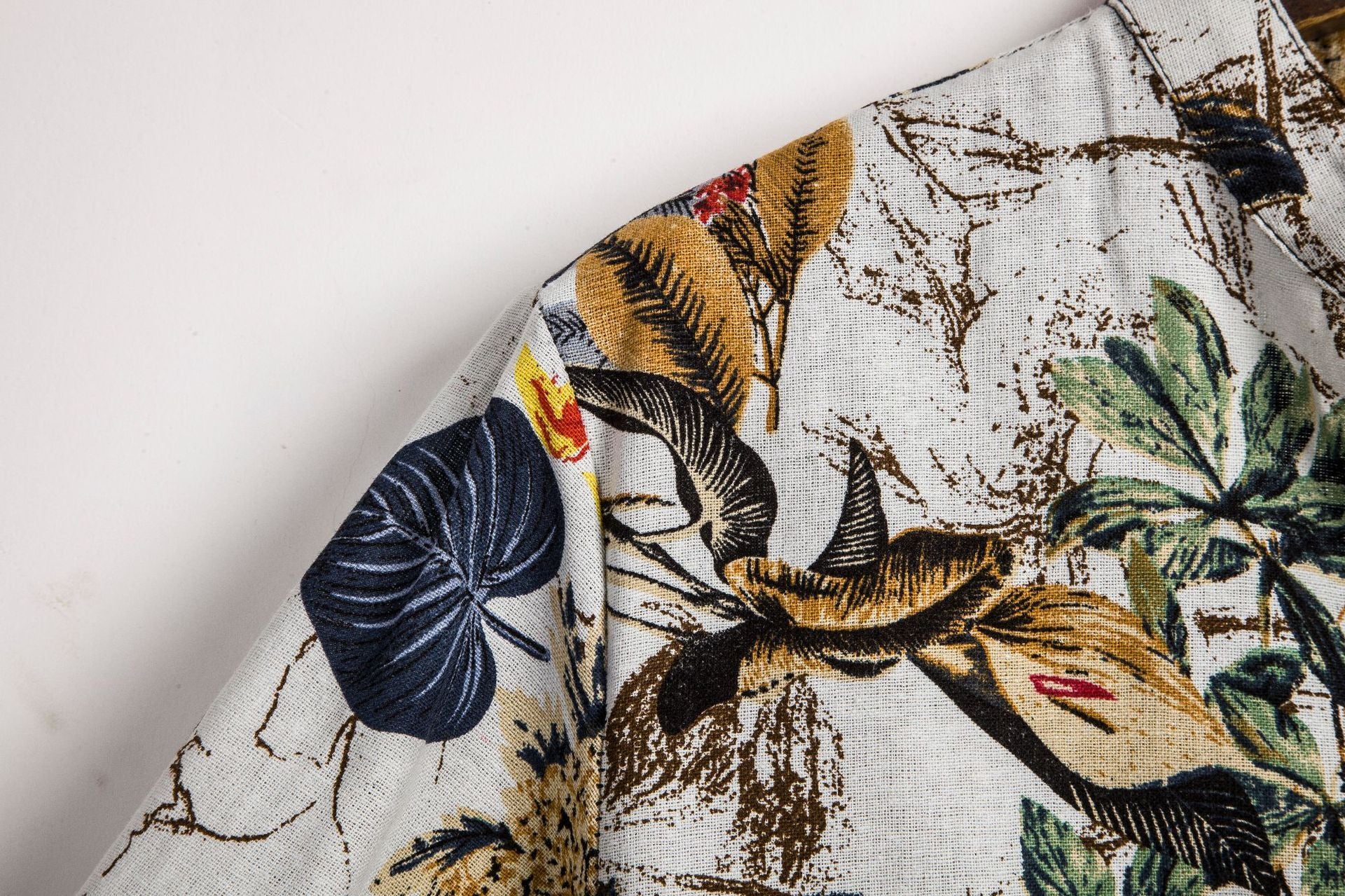 Irffinity Slim Shirt For Men Contrast Color Print Cardigan