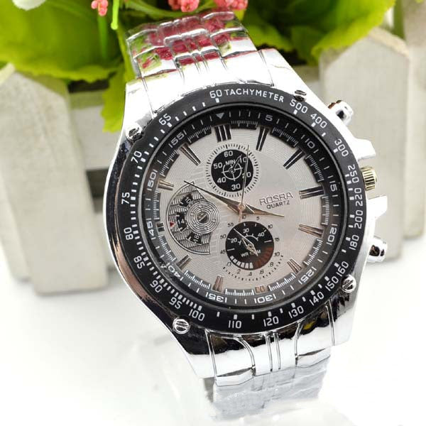 Irffinity Mens Stainless Steel Quartz Watch Luminous