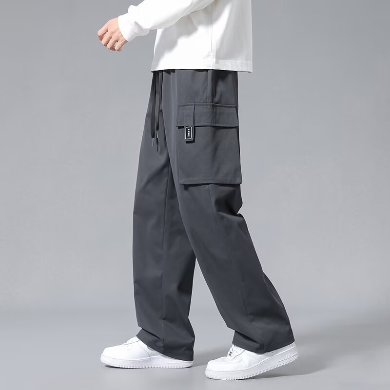 Irffinity Boys Cargo Pants With Large Pockets Drawstring