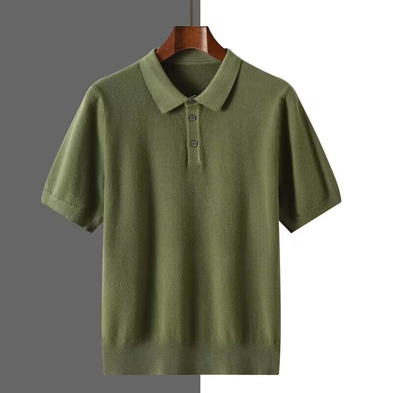 Irffinity Men Polo Shirt Short Sleeve Business Casual Elite