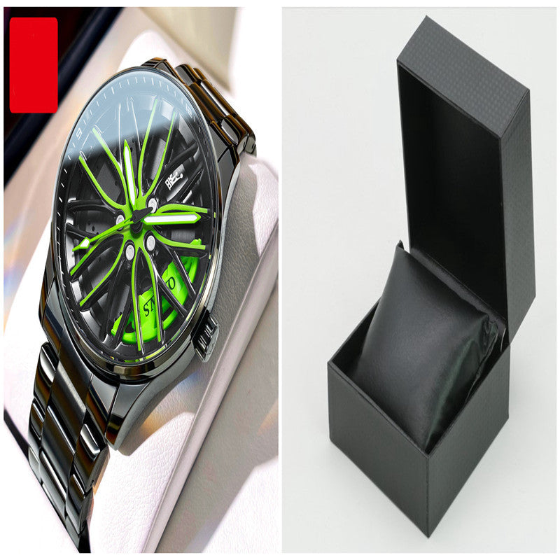 Irffinity Men Hollowedout Luminous Waterproof Quartz Watch
