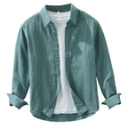 Irffinity Linen Long Sleeve Shirt For Youth Loose Fit