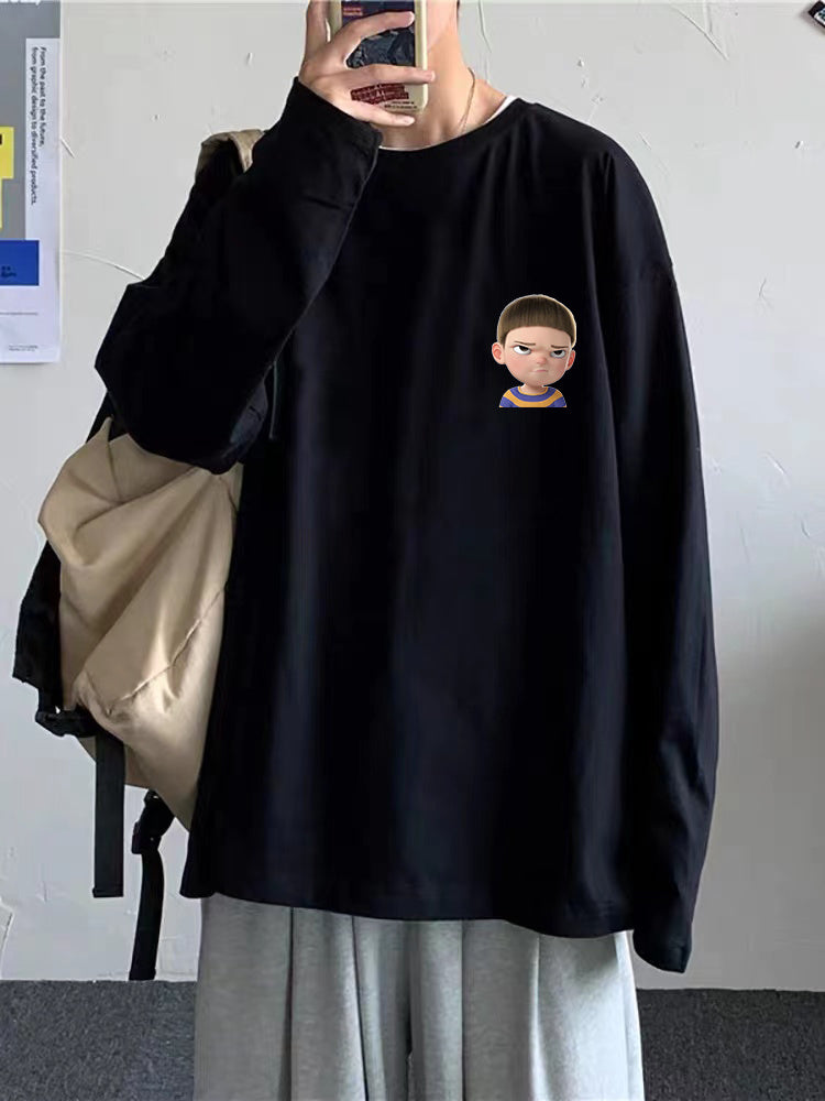 Irffinity Loose Fit Autumn Shirt For Men Plus Size Students