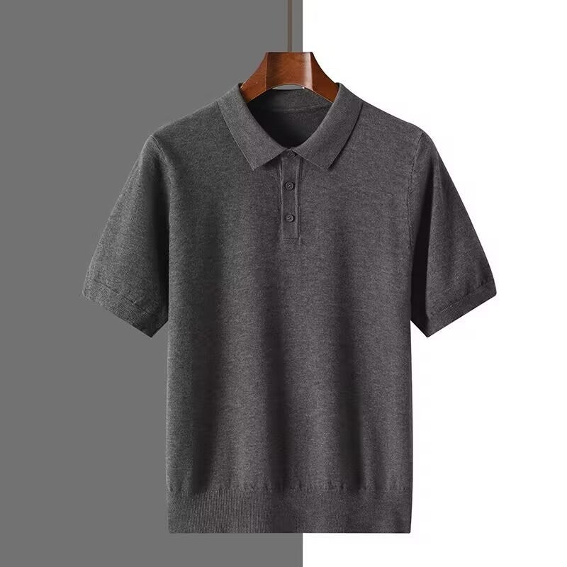 Irffinity Men Polo Shirt Short Sleeve Business Casual Elite