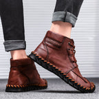 Irffinity Mens Leather Shoes Waterproof Non Slip Comfort