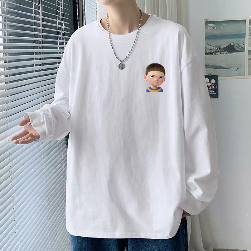 Irffinity Loose Fit Autumn Shirt For Men Plus Size Students