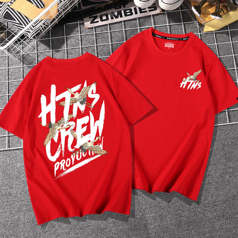 Irffinity Summer Loose Round Neck Tee For Teens Soft Cotton