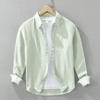 Irffinity Linen Long Sleeve Shirt For Youth Loose Fit