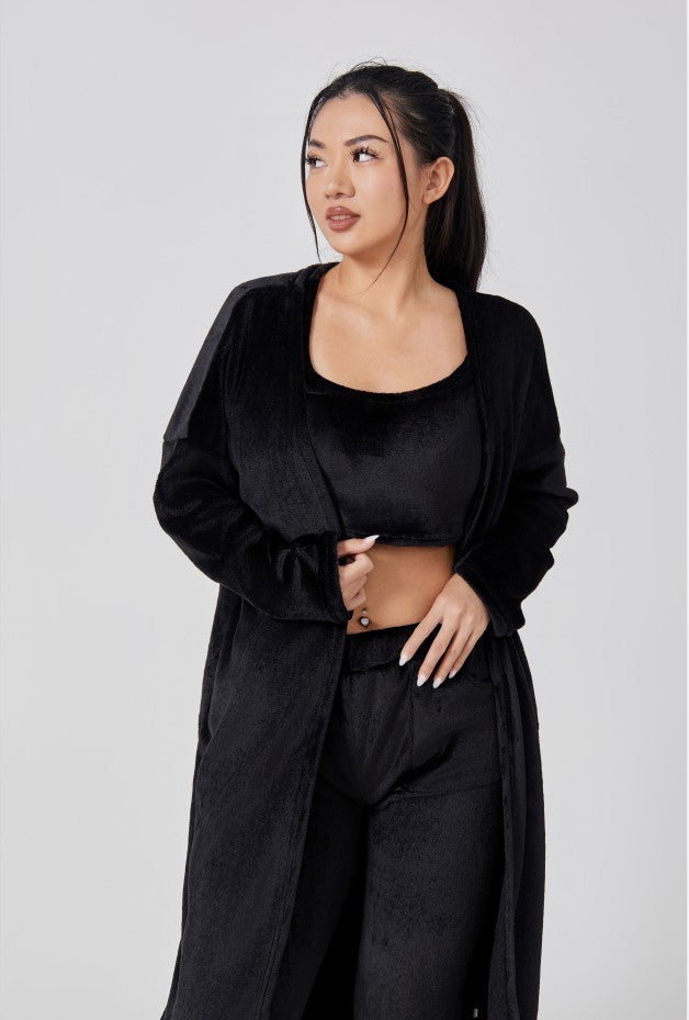 Irffinity Cozy 3 Piece Pajama Set Women Lounge Wear