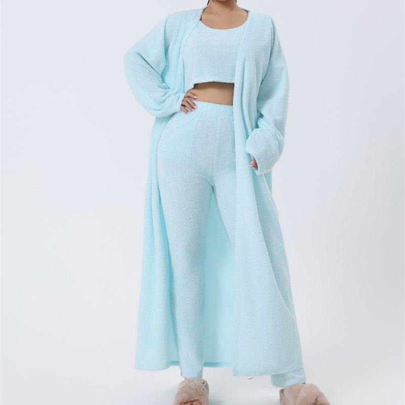 Irffinity Cozy 3 Piece Pajama Set Women Lounge Wear