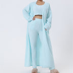 Irffinity Cozy 3 Piece Pajama Set Women Lounge Wear