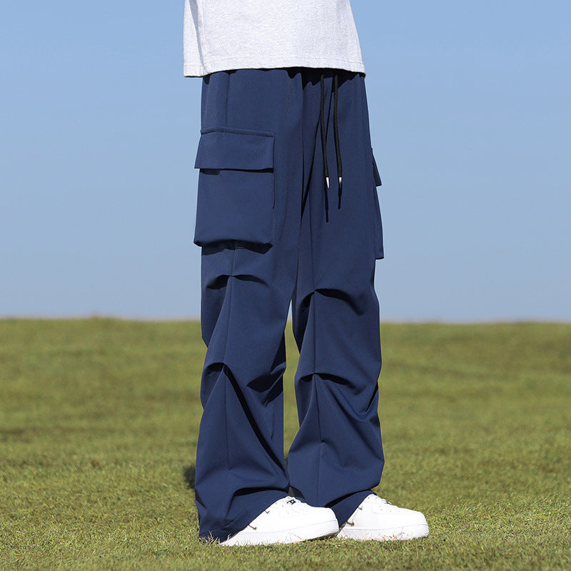 Irffinity Pu Shuai Loose Wide Leg Pants Women Comfort Fit