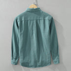 Irffinity Linen Long Sleeve Shirt For Youth Loose Fit