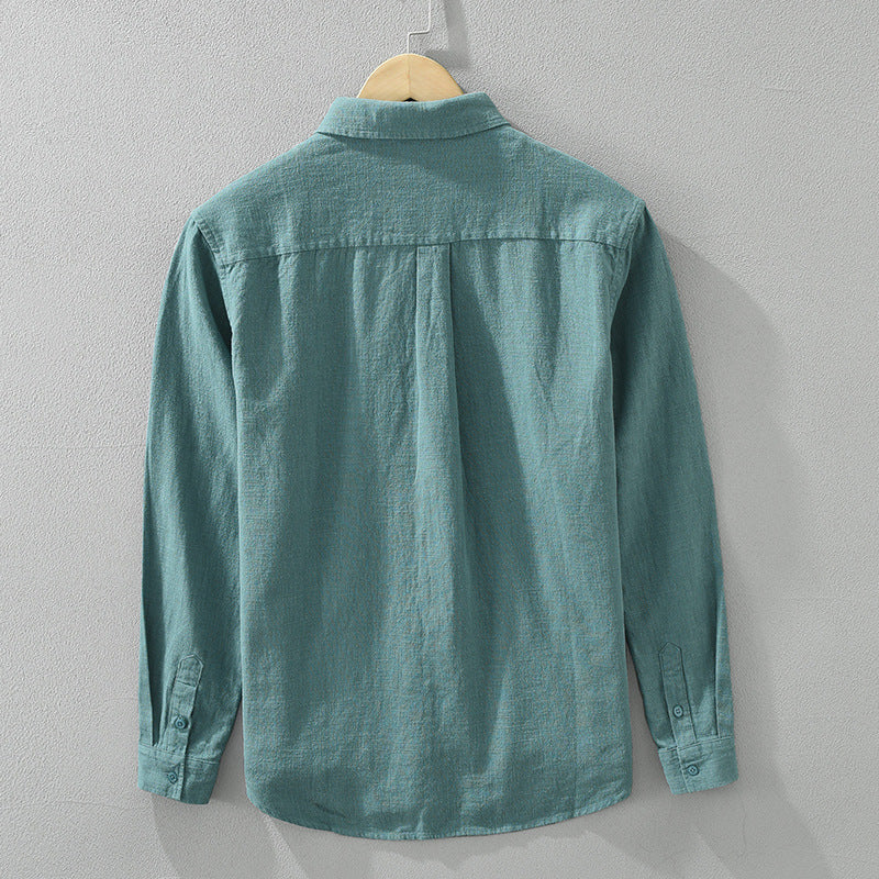 Irffinity Linen Long Sleeve Shirt For Youth Loose Fit