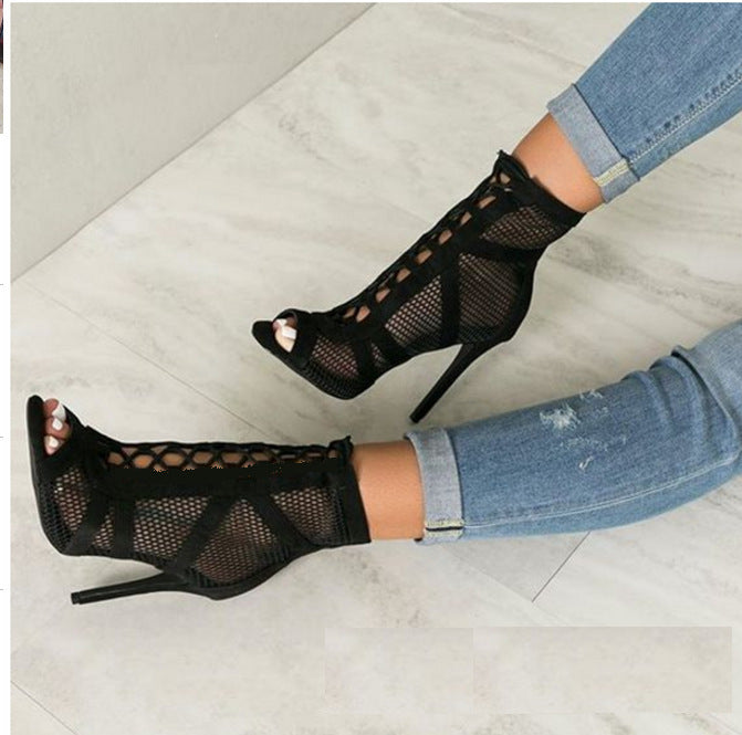 Irffinity Sexy High Heel Shoes For Women Black Suede