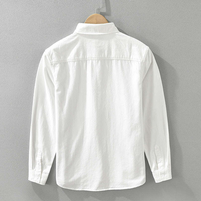 Irffinity Mens Cotton Stitching Long Sleeve Shirt Stylish