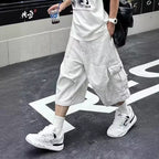 Irffinity All Matching Cargo Pants Loose Cropped Youth