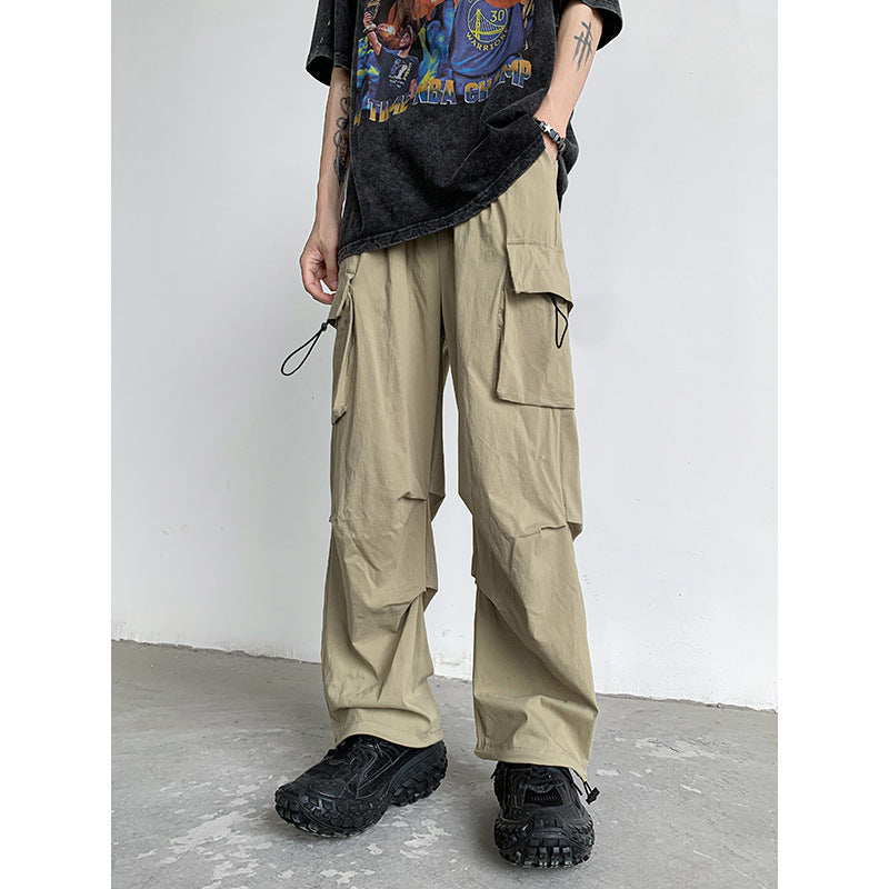 Slim Fit Trousers Irffinity Draping All Matching For Men