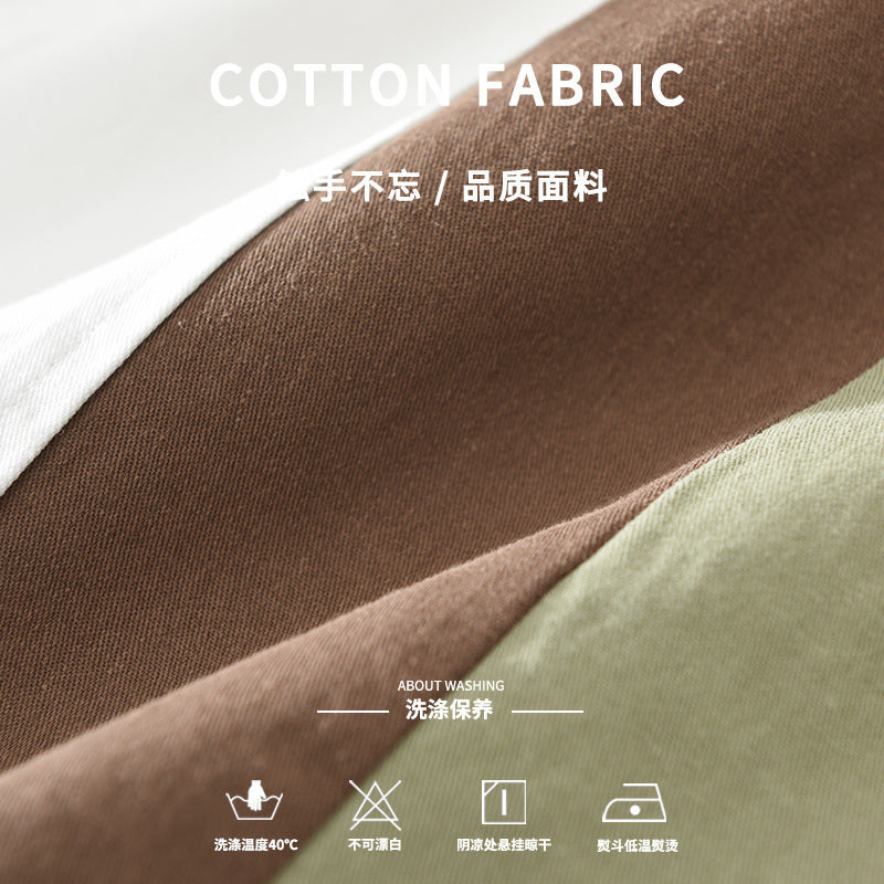 Irffinity Mens Cotton Stitching Long Sleeve Shirt Stylish