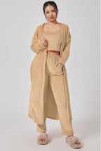 Irffinity Cozy 3 Piece Pajama Set Women Lounge Wear