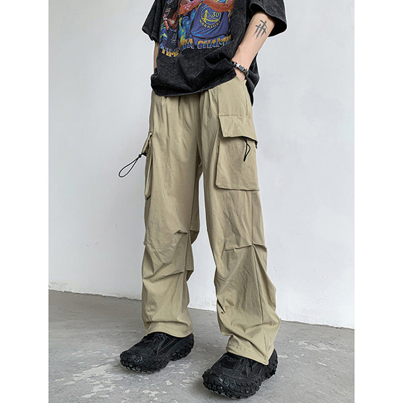 Slim Fit Trousers Irffinity Draping All Matching For Men